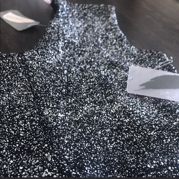 Sparkly Form-Fitting Black and Silver Mini Dress - Picture 5 of 6